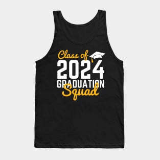 Class Of 2024 Senior Graduation Squad Funny Graduate Family Matching Tank Top